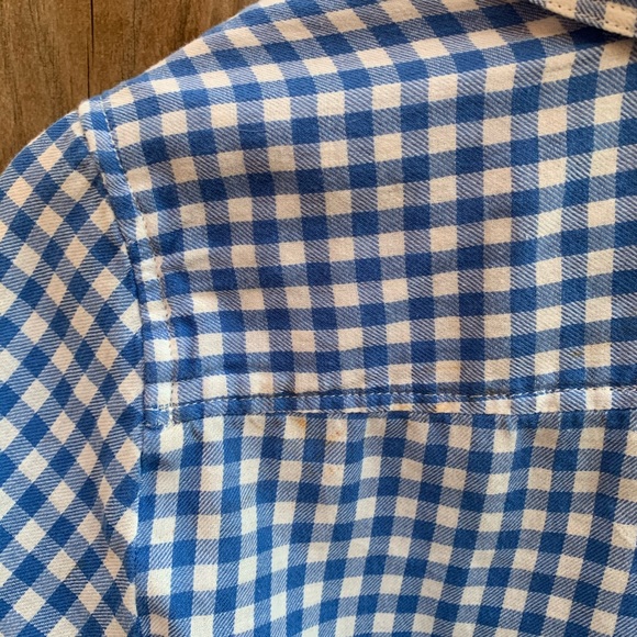 Gap Gingham Shrunken Boyfriend Blouse - Picture 9 of 9